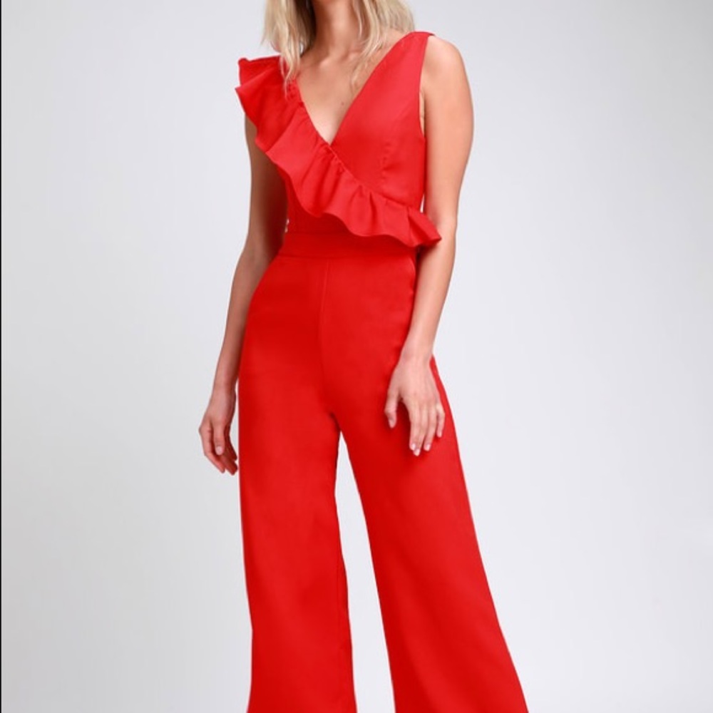 NWT Do + Be Giada Sleeveless Ruffle Jumpsuit - S - Picture 2 of 8